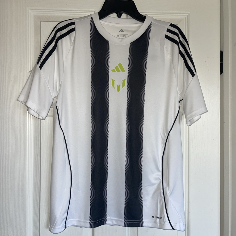 Adidas Kids Messi Training Jersey Top Boys Sz XL Aeroready Soccer NWT $40 Retail